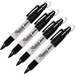 Sharpie mini permanent markers with golf keychain clips, fine point, black ink