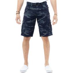 XRay Men's Belted Twill Tape Cargo Shorts - Navy Camo