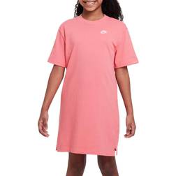 Nike Older Girls Sportswear T-shirt Dress, Pink, Xl=13-15 Years, Women