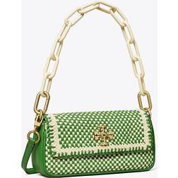 Tory Burch Small Kira Woven Leather Shoulder Bag