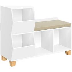 Home Kids Catch All Multi Cubby Storage BenchÂ White