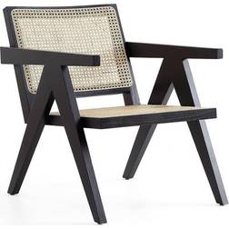 Manhattan Comfort Hamlet Wood Black/Natural Armchair