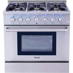 Thor Kitchen Propane Converted 5.2 HRG3618ULP Gray, White, Silver