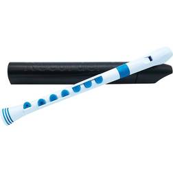 NuVo Recorder Baroque Fingering With Hard Case White/Blue