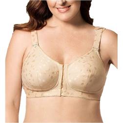 Elila Front Hook Jacquard Softcup Bra - Nude