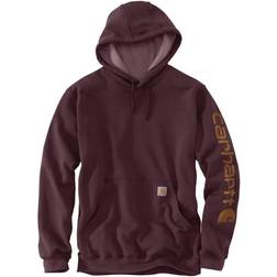 Carhartt Men's Loose Fit Midweight Logo Sleeve Graphic Hoodie - Port