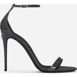 Dolce & Gabbana Polished calfskin sandals grey