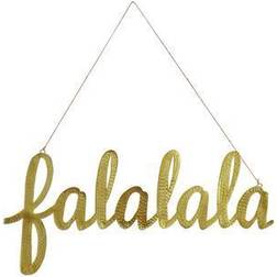 National Tree Company Block Signs Gold Goldtone Metallic 'Falalala' Sign Wall Decor