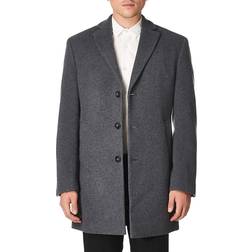 Michael Kors Men's Madison Modern Fit Overcoat - Dark Grey Heather