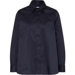 Seidensticker Collar Shirt Blouse - Dark Blue