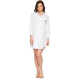 Lauren Ralph Lauren Roll-Cuff Sleepshirt Nightgown White White