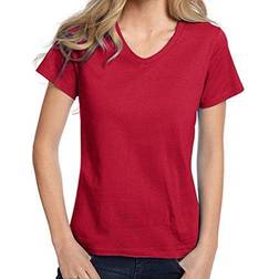 Hanes Women Relaxed Fit ComfortSoft V-neck T-Shirt 5780