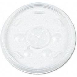 Dart Plastic Lids, for 12-oz. Hot/Cold Foam Cups, Slip-Thru Lid, 1000/Carton