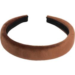 Dark Velvet Hairband Broad Cognac