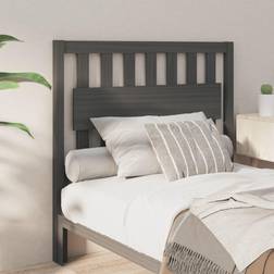 vidaXL grey, 105.5 Solid Pine Bed Headboard