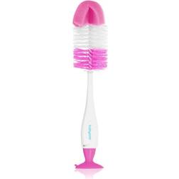 BabyOno Take Care Brush for Bottles and Teats cleaning brush 2 in 1 Pink 1 pc