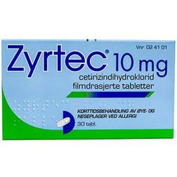 Zyrtec 10mg 30 st Tablett