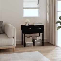 vidaXL Black, 76.5 Solid Pine Console Table