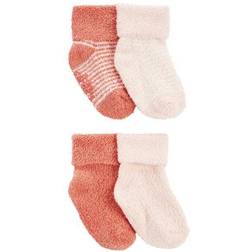 Carter's Baby 4-Pack Foldover Chenille Booties PRE Pink