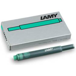 Lamy T10 Giant Ink Cartridges Green, Pkg of 5