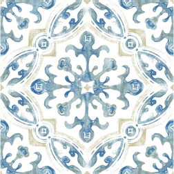 Tuscan Peel & Stick Floor Tiles Blue