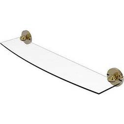 Allied Brass Skyline W Clear Bathroom Shelf in Unlacquered