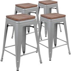 Flash Furniture Cierra 24 High Metal Counter-Height Bar Stool