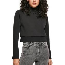 Urban Classics Interlock Short Turtleneck Crew - Black