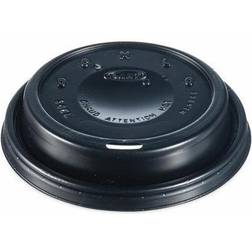 Dart 16ELBLK Cappuccino Dome Sipper Lids Black Plastic 1000/Carton