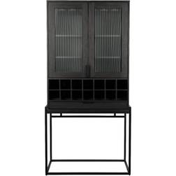 Zuiver Travis Black Glass Cabinet