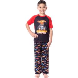 Hot wheels cars boys' challenge accepted raglan sleep pajama set