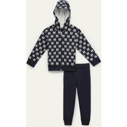 Moncler Enfant Boys Black & White Cotton Logo Tracksuit year