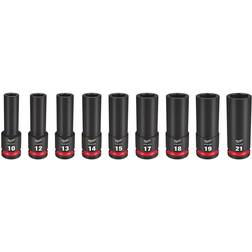 Milwaukee shockwave impact duty 1/2'' drive metric deep 6 point socket set 9pc Socket Bit