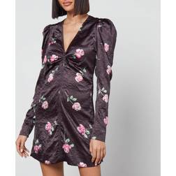 Ganni Black Floral Minidress DK