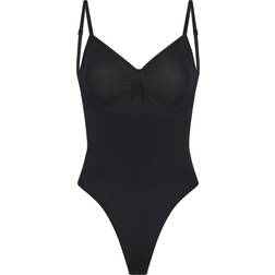 SKIMS Seamless Sculpt Low Back Thong Bodysuit - Onyx