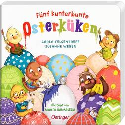 Fünf kunterbunte Osterküken