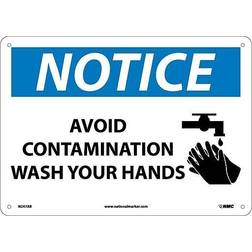 NMC Marker Notice Signs; Avoid Contamination Wash Your 10X14 .040