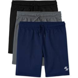 The Children's Place Boy's Basketball Shorts 3-pack - Black/Blue/Grey