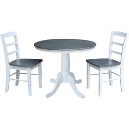International Concepts 3-Piece Set Wood Dining Table