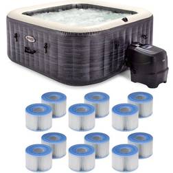 Intex Inflatable Hot Tub PureSpa Plus 4-Person Square S1