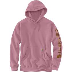 Carhartt Men's Loose Fit Midweight Logo Sleeve Graphic Hoodie - Foxglove