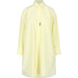 Palm Angels Cotton Chemisier Dress Yellow IT