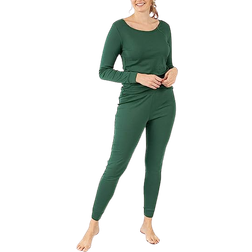Leveret Women's Classic Pajamas - Dark Green