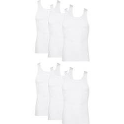 Hanes Men's Lightweight Cotton Tank Undershirts 6-pack - White