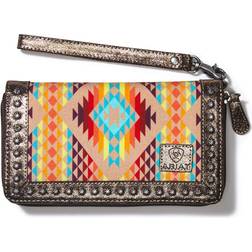 Ariat western womens wallet clutch southwest patch multi color a770000126