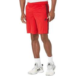 Adidas Train Essentials Pique 3-Stripes Training Shorts - Better Scarlet/Black
