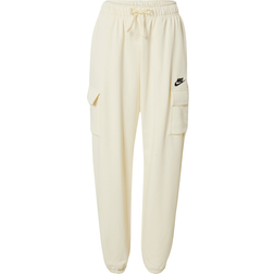 Nike Sportswear Club Fleece Mid-Rise Oversized Cargo Sweatpants Women's - Coconut Milk/Black