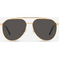 Dolce & Gabbana Sonnenbrille Diagonal Cut Gold Onesize