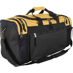 Dalix 20 Inch Sports Duffle Bag with Mesh and Valuables Pockets, Gold