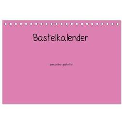 Bastelkalender Pink Tischkalender 2024 DIN A5 Monatskalender